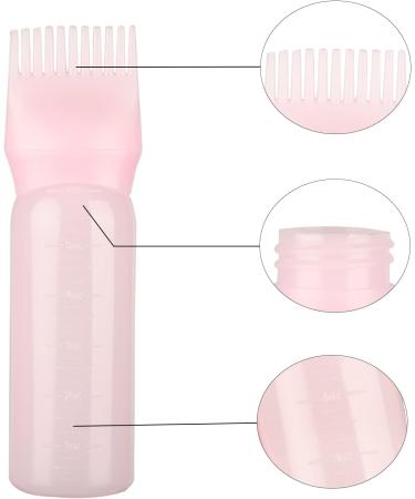NAUZE 1 Pack Pink Hair Dye Brush Bottle Root Comb Applicator Bottle Hair Coloring Dye Applicator Scalp Treatment Bottle (Pink) - Buy Online on GoSupps.com
