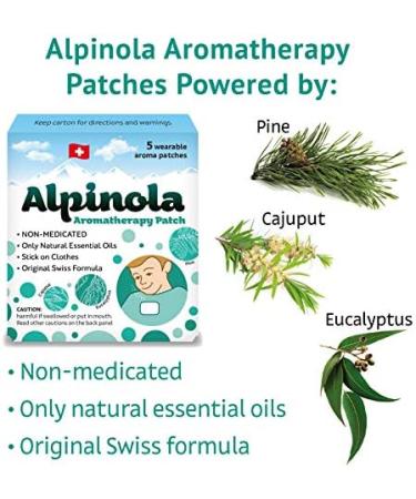 Alpinola Aromatherapy Patches - Essential Oils Non-Medicated (10 Count) - Pack of 10 - Buy Online on GoSupps.com