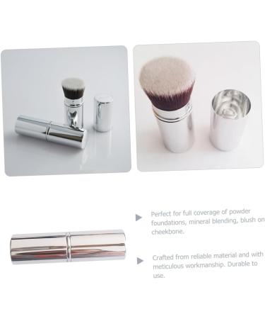 minkissy Cosmetic Applicator Retractable Brush Travel Makeup Dense Foundation Brush Retractable Makeup Brush Retractable Powder Brush Foundation Makeup Tool Metal With Cover - Buy Online on GoSupps.com