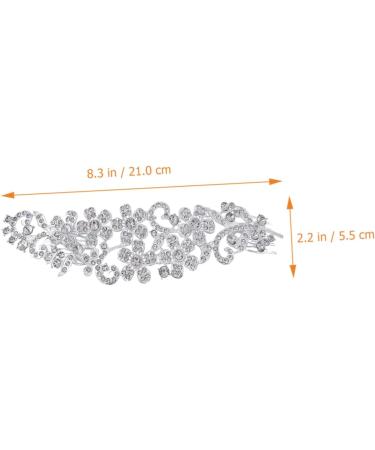 Beaupretty crystal hair comb Bride Rhinestone Hair Comb Flower Hair Bride Wedding Hair Comb Bride Headpieces bridal rhinestone hair accessories pearl brooch Wedding dress flowers Zinc alloy - Buy Online on GoSupps.com