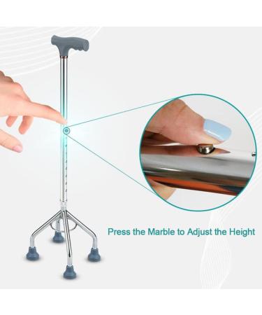 Ergonomic Four-Legged Crutches Elderly Crutches with Non-Slip Tips Lightweight Walking Cane Purposiveness - Buy Online on GoSupps.com