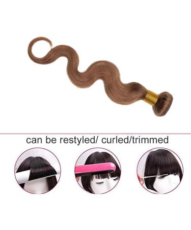 SEGO 100% Remy Human Hair Bundles | Brazilian Body Wave Weave Extensions - Light Brown 14 - Buy Online on GoSupps.com