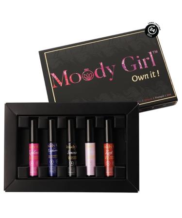 Moody Girl Luxury Pocket Liquid Perfume Gift Set For Women Pack Of 5 (3Ml Each) 15Ml Combination Of Musky Fruity Floral Amber & Tangerine Fragrances 24Hr Long Lasting