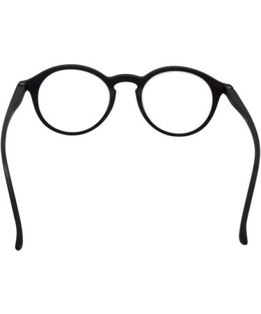 Calabria ZT-1662 Designer Round Reading Glasses +2.00 | Trendy Black Eyeglasses for Men & Women | TR90 Frame - Buy Online on GoSupps.com