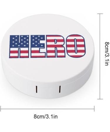 American Hero Flag Contact Lens Case - Portable Round Storage Kit with Mirror for Travel & Daily Use - Buy Online on GoSupps.com