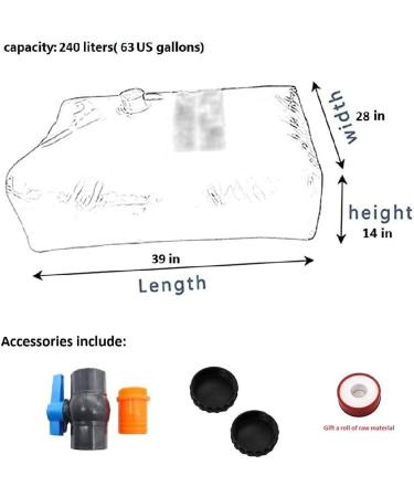 Portable Emergency Water Storage Bladder - 240L Collapsible Tank for Camping & Road Trips - Buy Online on GoSupps.com