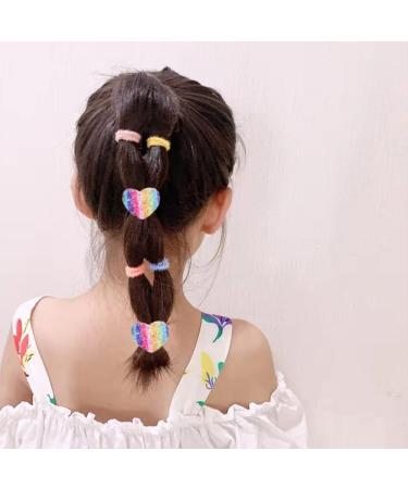 36 Pcs Colorful Elastic Hair Ties for Girls | Cute Ponytail Holders for Baby Girls, Toddlers, Kids | Soft Rubber Bands Hair Accessories - Buy Online on GoSupps.com