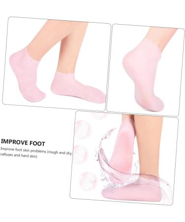 DOITOOL 2 Pairs Sock Beauty Care Moisturizing Tableware Sucker Oil Reusable Spa Soften Moisture Booties for Women Skin Protect Soles Nourishing Women s Women's Pink Sebs Silicone Gel Foot - Buy Online on GoSupps.com