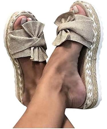 Buy Women's Khaki Wide Platform Sandals - Comfortable Summer Peep-Toe Shoes for Travel & Beach | EU Size 38 & 40 - Buy Online on GoSupps.com