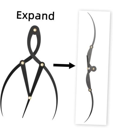 Beavorty 3pcs Tools Compass Eyebrow Ruler Eyebrow Drawing Metal Eyebrow Ruler Positioning Ruler 16.3x5.3cmx3pcs Blackx3pcs - Buy Online on GoSupps.com