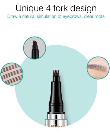 Microblading Eyebrow Pen - Waterproof Makeup Eye Brow Pencils 4 Point Waterproof Smudge-Proof Long-Lasting Eyebrow Definer for Eye Makeup Women Gifts Hersil 01 - Buy Online on GoSupps.com