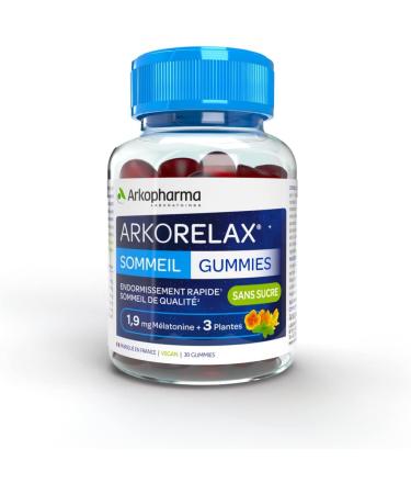 Arkorelax Sleep Gummies - Sugar Free - 1.9mg Melatonin 3 Plant Extracts - 2 Months Treatment - Pack of 2 Boxes of 30 Gummies (2 Pack) - Buy Online on GoSupps.com