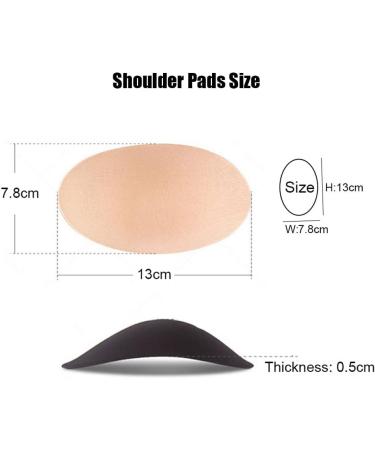 2 Pairs/4 PCS Silicone Shoulder Pads Invisible Breathable Shoulder Pads Ahesive Anti-Slip Shoulder Push-Up Pads for Shoulder Slip Height Enhancer for Womens T-Shirt Suit Clothing (Skin+Black) - Buy Online on GoSupps.com