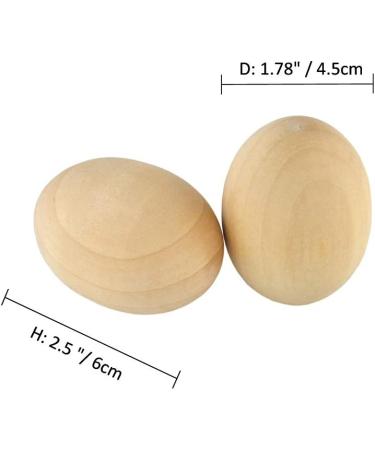 Samyo Unpainted Wooden Eggs for Easter Crafts - 2.5 x 1.75 Inches (Pack of 12) - Buy Online on GoSupps.com