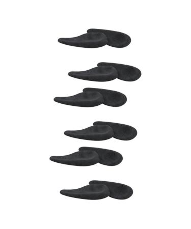 GLEAVI 6 Pairs Lateral Heel Insoles Heel Pads for Plantar Heel Spurs Insoles Shoe Insoles Plantar Insole Fashion Shoe Pads Shoe Inserts Chic Shoe Pads Corrective Shoes Men and Women Wedge Blackx3pcs 10*5.5cmx3pcs