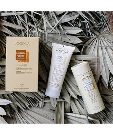 Logona Natural Cosmetics White Lava Earth Washing Cream - Vegan Hair & Body Care with Lotus Extract & Ghassoul - 200ml - Buy Online on GoSupps.com
