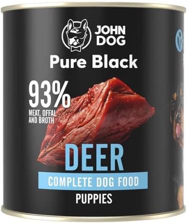 JOHN DOG Pure Black - Premium Wet Food for Dogs - 93% Meat - Premium Wet Food for Dogs - Gluten Free Wet Food - 100% Ingredients - Buy Online on GoSupps.com