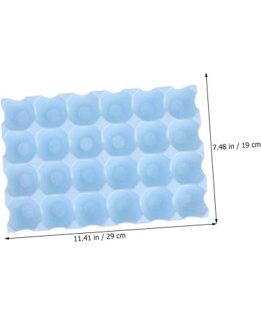 BUGUUYO Box Egg Holder Organizer Refrigerator Egg Holder Egg Container Household Egg Tray Blue 29*19CM - Buy Online on GoSupps.com