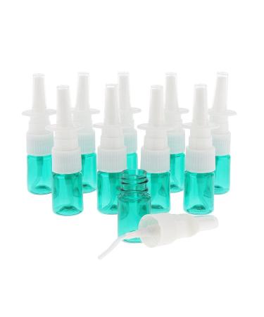 Hellery 10pcs 5ml Empty Nasal Spray Bottle with Finger Atomizer Spray Bottle for Nasal Sprays Green