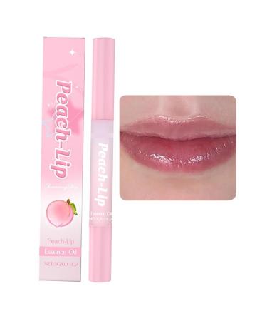Peach Flavor Lip Oil - Long-Lasting Moisture Lock Keeps Lips Soft Adds Smoothness & Gloss Fuller Appearance(5pcs)