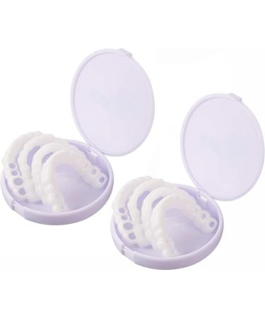 Flipped Warmth Provisional Dentures - 2 Pairs of Plug-In Immediate Veneers for Missing Teeth - Buy Online on GoSupps.com