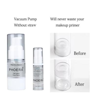 PHOERA 2 Pack Face Primer - Mattifying & Anti-Aging Formula for Smoother Skin - 6ml / 0.2 Fl Oz - Buy Online on GoSupps.com
