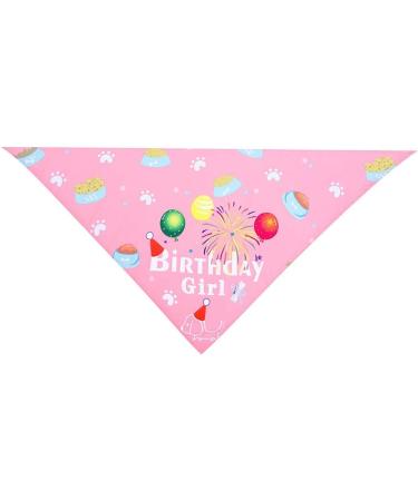 BIPY Dog 1st Birthday Hat Bandanas Set for Girls Small Medium Pets Pink Headdress Costumes Grooming Supplies for Party Celebration Decoration PINK-HatBandana - Buy Online on GoSupps.com