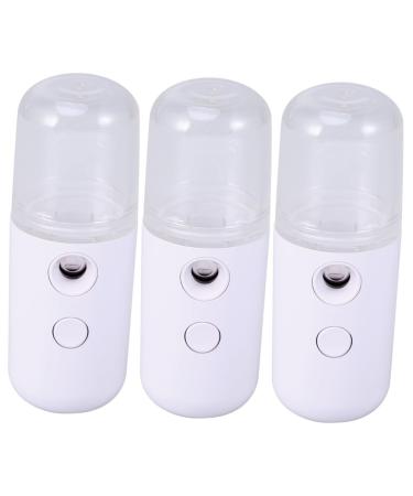Baluue 3pcs Portable Steamer Portable Humidifier Mini Humidifier Cooler Humidifer Skin Care White