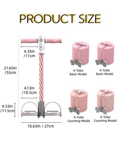 Buy Multifunctional Pedal Puller Resistance Rope | Foot Pedal Resistance Band for Yoga & Fitness - 6-Tube Basic Pink - Buy Online on GoSupps.com