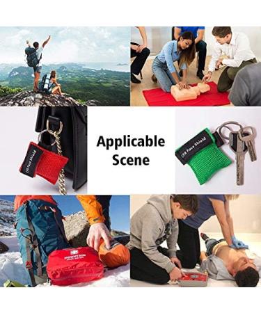 CPR Face Shields 5 Pcs - Resuscitation Mask Keychain for First Aid Training (Orange) - Buy Online on GoSupps.com