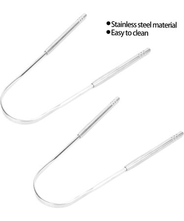 Buy Tongue Scraper Set - Stainless Steel Cleaner for Fresh Breath | U-Shaped Oral Device with Comfortable Handle - International Shipping Available - Buy Online on GoSupps.com