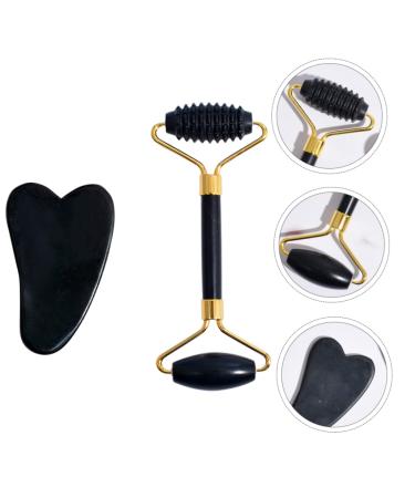 FRCOLOR 2pcs Obsidian Facial Massage Roller Set for Women - Boost Skin Health & Glow - Buy Online on GoSupps.com
