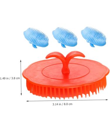 Magiclulu 12 STK Silicone Massage Shampoo Brush - Stress Relief Scalp Scrubber for Hair Care (Random Colors Set of 3) - Buy Online on GoSupps.com