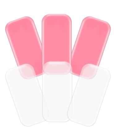 6 Pieces False Eyelash Holder Pads for Eyelash Extensions Silicone Lash Pads Loose Lash Rectangle Silicone Eyelash Extension Pads Reusable Eyelash Extensions Tools  Pink and Transparent