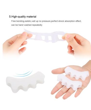Toe Separator Silicone - Hallux Valgus Toe Spreader for Pain Relief | 2 Pairs for Overlapping Toes Hammer Toes & Calluses - Buy Online on GoSupps.com