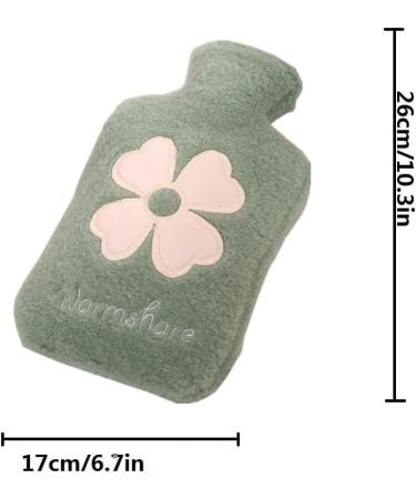 2-in-1 Hot Water Bottle with Cover, 1000ML Green - Wearable Mini Water Bag for Hot and Cold Compress, Ideal Gift for Women - Buy Online on GoSupps.com