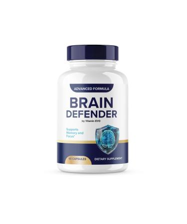 Brain Defender Capsules Official Brain Defender Support Supplement Pills Brain Defender Cognitive Health Memory Advanced Formula Braindefender Brain Support 30 Servings 1 Month Supply (60 Capsules)