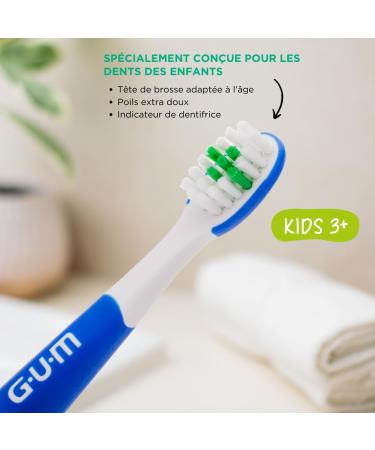 GUM Playbrush Kids 3+ Brush Heads | Compatible with GUM Playbrush Electric Toothbrush | Extra Soft Bristles | Small Head | 3x - Buy Online on GoSupps.com