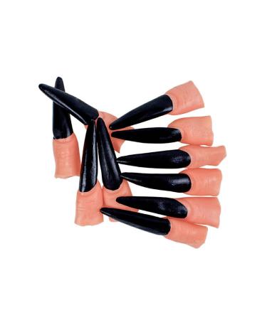 IEEDFJKK 10piece Finger Nail - Wided Used Durable Easy To Wear Gift Witch Ghosts Finger Nail Rubber Long Nails Black nail(8 * 2cm) Black nail(8*2cm)