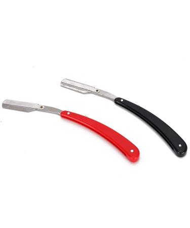 Professional Portable Beard Razor Holder - 2-Piece Classic Folding Face Care Tool for Men - Red & Black - International Shipping Available - Buy Online on GoSupps.com
