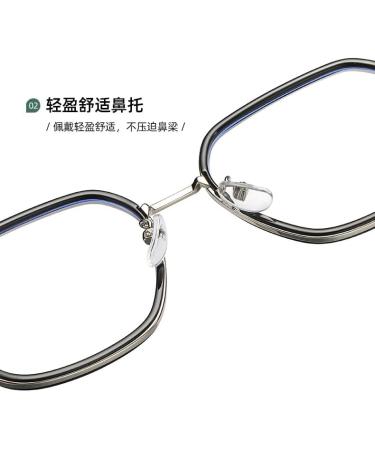 SERONI Polygon Metal Frame Blue Light Blocking Glasses | Anti UV Computer & Reading Glasses for Men & Women | Stylish Purple-Gray-Rose Gold Design | 54mm - Buy Online on GoSupps.com