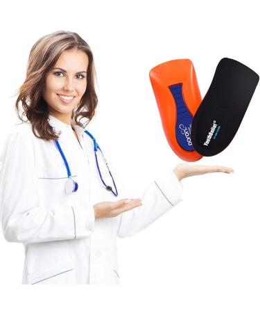 Poron Heel Cup Inserts for Plantar Fasciitis - Made in USA | Heel Pain Relief for Men and Women | Bone Spurs, Flat Feet, Shock Absorption | Black, Size 12-14 Women / 10-14.5 Men - Buy Online on GoSupps.com