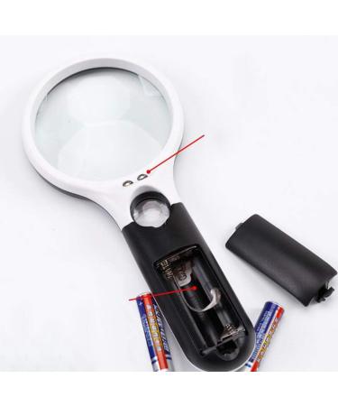 Handheld Magnifier Electronic LED Light HD Optical Lens Old Reading Newspaper Student Expansion Mirror 10X Made in China - Buy Online on GoSupps.com