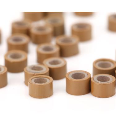 Buy 500pcs Light Brown Aluminum Silicone Beads for Hair Extensions | Microrings & Hair Braiding Decorations - International Shipping Available - Buy Online on GoSupps.com