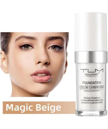 HQDA Color Changing Foundation Full Coverage Liquid Foundation Long Lasting Waterproof Makeup Base Concealer Lightweight and Moisturizing for All Skin Tones 30ml - Buy Online on GoSupps.com