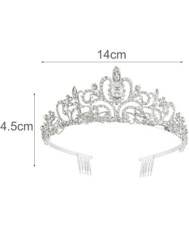 Tiara Crown Crystal Rhinestone Bridal Princess Headband with Comb for Women Bridal Party Wedding Birthdays Anniversaries - Buy Online on GoSupps.com