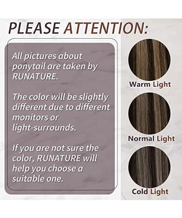 Runature 40cm Real Hair Extensions - Dark Brown & Ash Brown Remy Clip-In Braid - 80g Smooth Recovery Color #2P8A - Buy Online on GoSupps.com