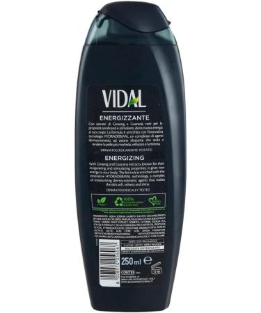  Italian Gourmet E.R. Vidal Energy & Sport Shower Shampoo with Ginseng and Guarana 250ml + Tomato Pulp 400g x 3 - Buy Online on GoSupps.com