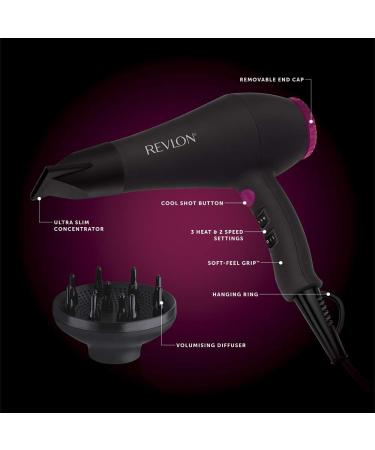 Revlon Perfect Heat 2000W Smooth Brilliance AC Motor Hair Dryer RVDR5251 - Buy Online on GoSupps.com