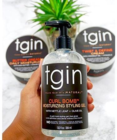 tgin Curl Bomb Moisturizing Styling Gel - 13 oz | For Natural, Dry, and Curly Hair - Buy Online on GoSupps.com